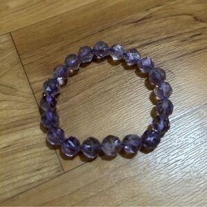 Purple Faceted Beaded Bracelet
